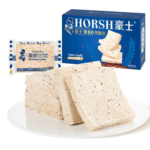 豪士（HAOSHI）藜麦吐司面包早餐三明治吐司整箱营养手撕代餐食品零食 藜麦吐司420g
