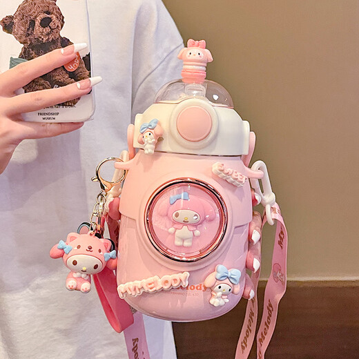 Chuhe CRUHRE Kuromi thermos cup for girls with high-value food grade 316 kettle for children to go to school 2024 new model 880ml [Kulomi] Food grade 316--