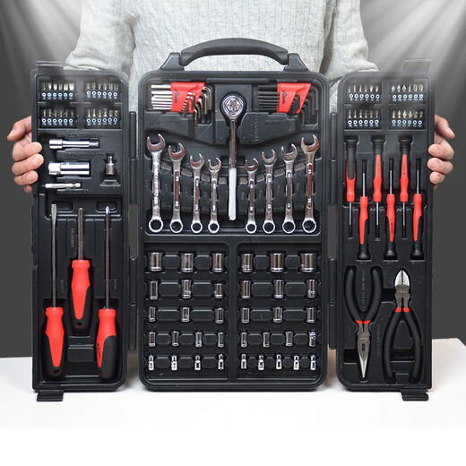 Tuowei socket wrench set tool box 129-piece set screwdriver hexagonal auto repair pliers ratchet household 780031