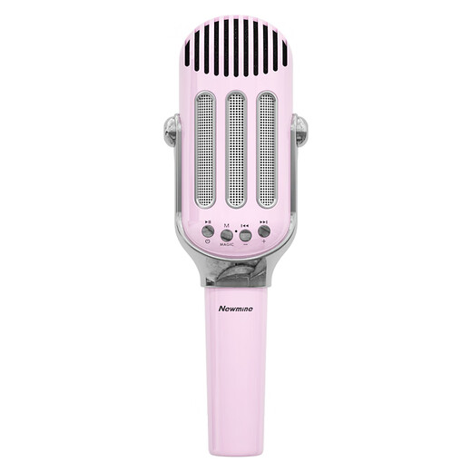 Newmine H49 Wireless Microphone Microphone and Audio Integrated Microphone Comes with Sound Card Bluetooth Microphone Integrated Machine National Sing Bar karaoke artifact Children's toys pink