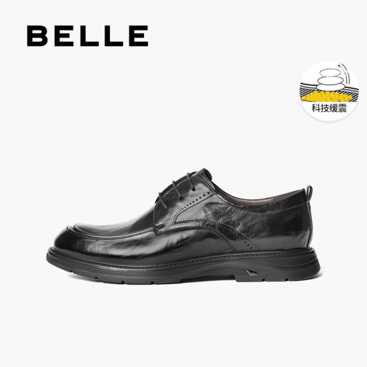Belle Workplace Commuter Business Leather Shoes Men's 2025 Spring New Cowhide Classic Официальная обувь 8QC01AM5 Black 40 (250 мм)