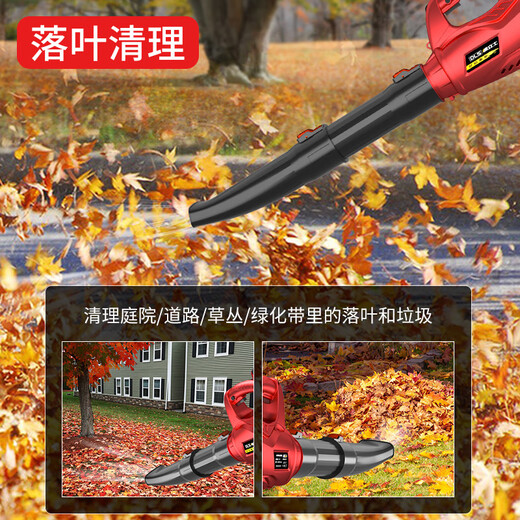 德立士大功率鼓风机锂电充电式工业暴风枪电动吹风机吹灰机吹落叶除尘 烈焰款DS充电暴风688VF两电一充