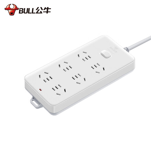 Bull (Bull) Socket/Wire Board/plug/fila enchufe/cable/tablero de arrastre 6 posposición Control total Longitud total 10 metros GN-109K