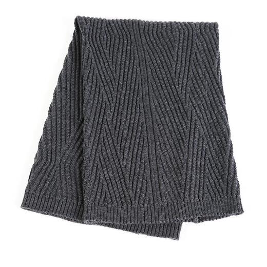 ZEYAUP Wool Men's Winter Pullover Scarf Thickened Neck Protector Outdoor Cycling Windproof Knitted Warm Neck Cover Dark Gray