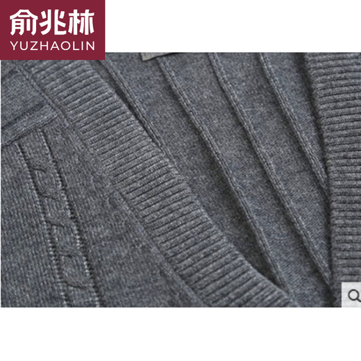 
Yu Zhaolin autumn and winter middle-aged and elderly men's cardigan cardigan elderly sweater knitted sweater jacket dad spring and autumn style light gray medium version 120-145Jin [Jin equals 0.5 kg]