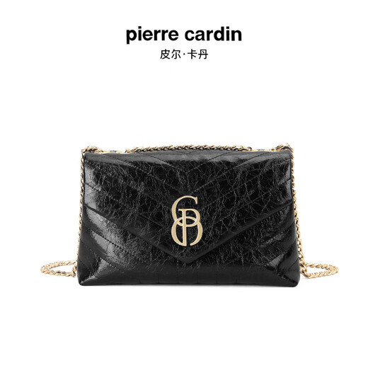 Pierre Cardin Bag (Pierre Cardin) Fashion Sac à bandoulière polyvalent pour les femmes Business Casual Capine Cow Hide Hands pour petite amie Black