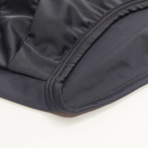 UXH simple color-blocking briefs for men's youth sports low-key style black close-fitting model competition pants tight black with white edges M