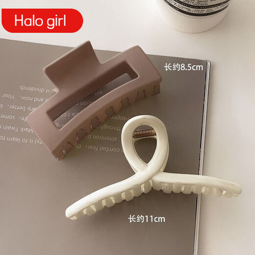 HALO GIRL【8个】新款抓夹化妆夹简约发夹女后脑勺发量多发卡鲨鱼夹子头饰 超值装【8个】