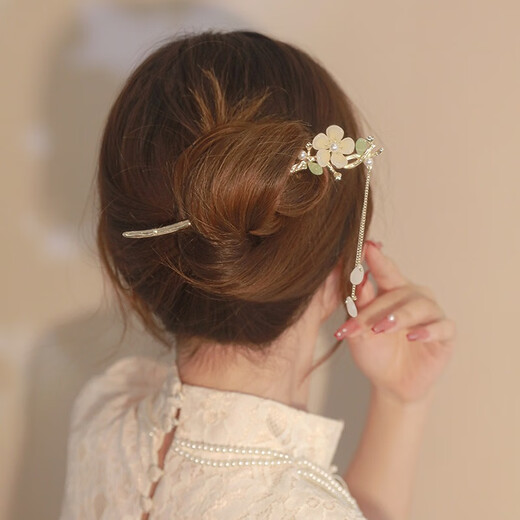 Su Shiliu magnolia tassel hairpin high-end new Chinese style walking hairpin ancient style cheongsam Hanfu headwear gift for girls magnolia tassel hairpin