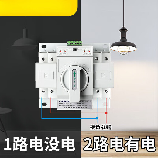 Dual power automatic transfer switch single-phase 2P220v generator dual-channel switching controller timing ats