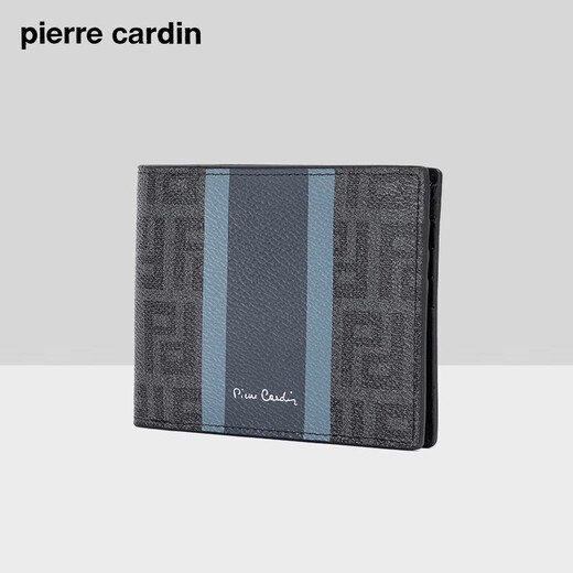 Pierre Cardin Men's Wallet Short Multifunctional Ticket Holder Wallet Horizontal Wallet Father's Day Gift for Dad Men's Gift Upgraded Solid Wood Gift Box