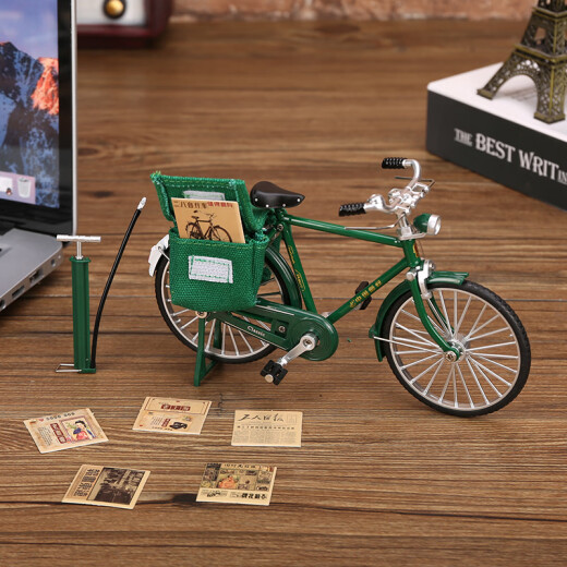 Star rudder 28 big bar bicycle model mini metal simulation old-fashioned bicycle retro nostalgic old objects ornaments green