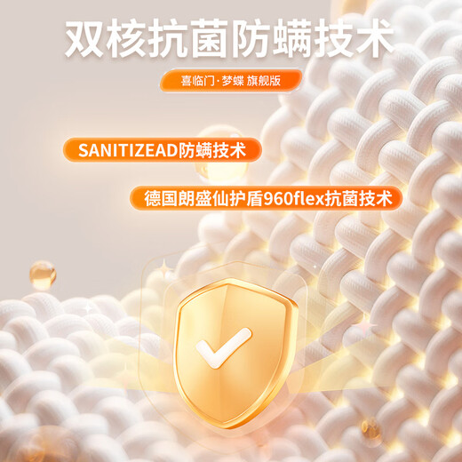 喜临门【套餐】乳胶独袋床垫+头层牛皮软床 梦蝶旗舰版+夜曲S 1.8x2米