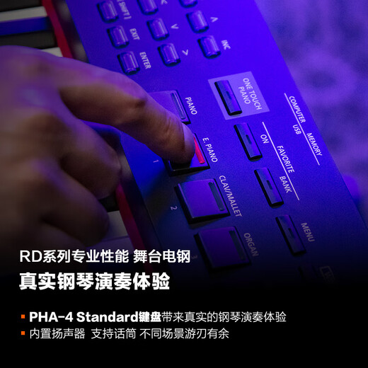 罗兰（Roland）RD-88 EX 舞台电钢琴 紧凑轻便专业演出排练电钢琴 RD-88EX黑色