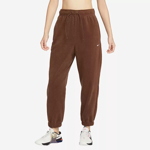 耐克（Nike）裤子女裤2025春季新款款时尚潮流舒适宽松透气休闲跑步训练长裤 HQ4877-259惊喜可可色 摇粒绒 M