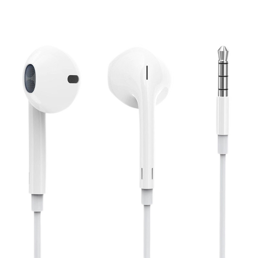 Dexidi wired headphones in-ear headset subwoofer suitable for Apple 6S Android Huawei VIVO Xiaomi Samsung mobile phone call computer sports game music subwoofer white