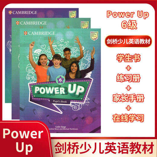 Genuine spot shipment in Beijing Cambridge Power Up S123456 Level Cambridge Children's English Textbook Original Student Book Practice Book Account Activity Manual Three Original Import Cambridge Exam PU Level 3 Textbook + Exercise Book + Parent Manual + Account