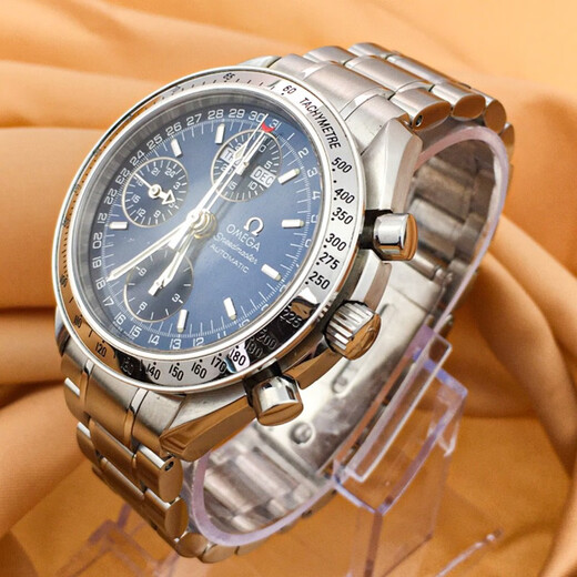 [Second-main 99 Nouveau] Omega Men's Watch Omega Omega Speedmaster Series Automatic Machinery Chronograph Luminous Steel Swiss Watch Luxury Watch Second-main Luxury [39 mm Bleu Dark Steel avec huit broches] 3523.80.00 Assistance de montre unique Identification une fausse et trois compensations