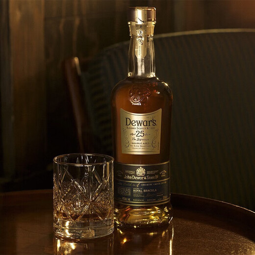 帝王 Dewar's 帝王白牌调配苏格兰威士忌二次方英国进口洋酒烈酒 帝王25年 700mL 1瓶