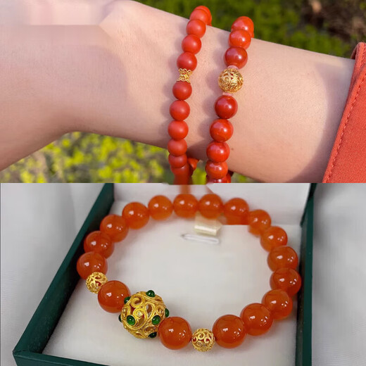 Feiyu Fat Donglai same style 18K gold loose beads 18k ancient method hollow phoenix tail beads ball separated beads handmade diy hand beads running quantity 4mm/piece (F364)