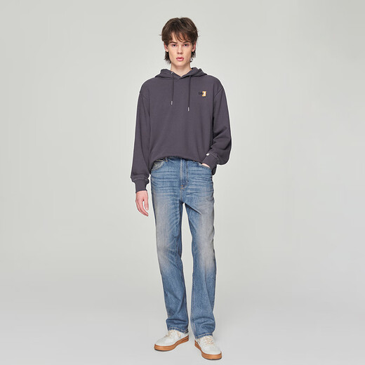 Lee Shopping Mall el mismo estilo que el año 24 otoño e invierno Nuevo producto 753 cómodos pies rectos en medio de la cintura 101+ jeans de hombres de color azul medio retro a la luz de la luz media (longitud del pantalón 31) 31
