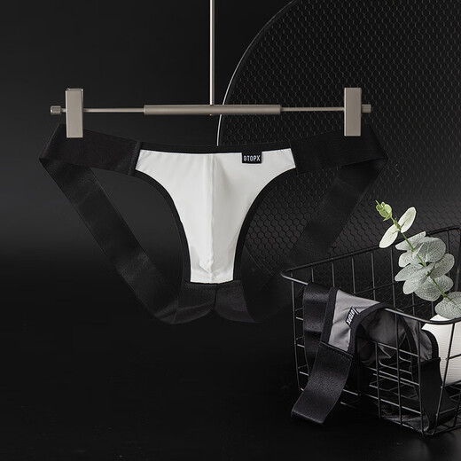 Tanga-Männer l Männer Persönlichkeit Doppeler Tanga Sexy Tanga Tanga Ridge Erotische Unterwäsche Halbpack White M.