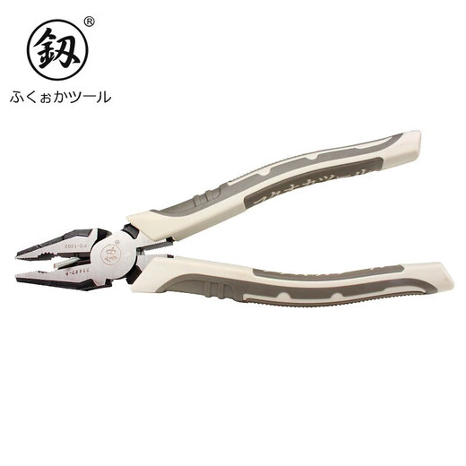 釰 福冈工具省力多功能钢丝钳老虎钳678寸平口钳子克丝钳工业级 7寸FO-1302