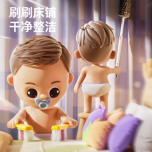 爸爸妈妈儿童打扫卫生工具套装拖把家务清洁拖把过家家宝宝玩具女孩礼物