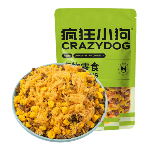 Crazy Puppy Pet Dog Snacks Dog Food Bibimbap Puppies and Adult Dogs Whole Dog Period Universal Reward Egg Yolk and Meat Floss Flavor 100g