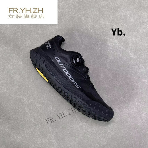 骆穂豆晋江市陈埭镇拓野鞋业加拿大冰雪盾纽扣户外登山越野跑鞋 大脚丫(6636)黑色 39 正码正拍