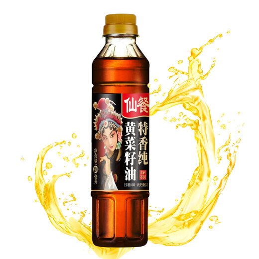 Xian Gu brand special fragrance pure rapeseed oil 400ml traditional small squeeze Sichuan flavored edible oil bottle