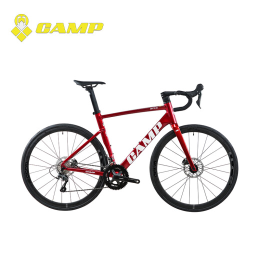 坎普（CAMP）SR5 公路车五通内走线综合车架赛车碳纤维前叉一体弯把竞速自行车 珍珠白 20速 490码 700C