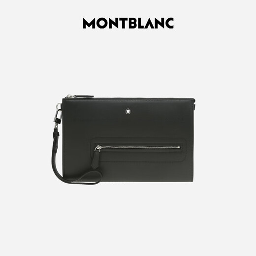 95% new Montblanc (MONTBLANC) gift men's clutch black 130047