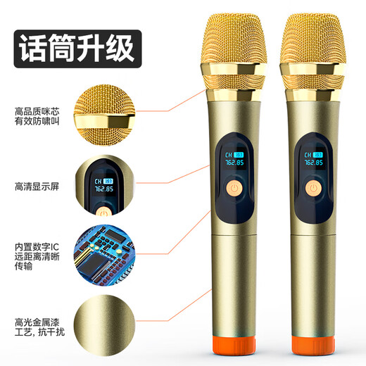 Xinke square dance audio high-power heavy bass mobile home outdoor karaoke Bluetooth trolley portable speaker amplifier with wireless microphone 20-inch combination three-way + wooden box + 12-inch bass