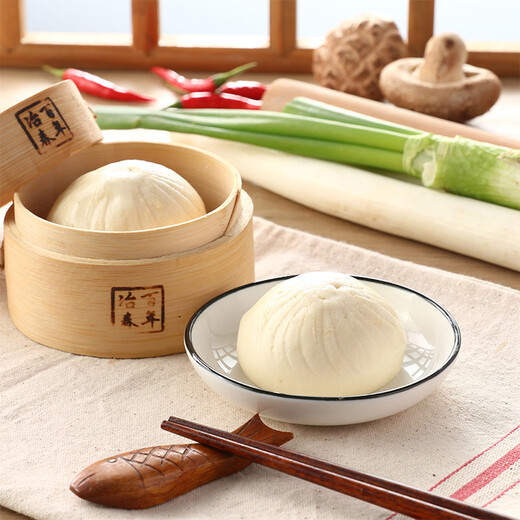 冶春食品 量贩装青菜包 800g 80g*10 家庭装 扬州包子 