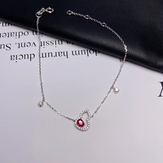 Eba natural pigeon blood red ruby bracelet 18K gold inlaid with diamond colored gemstone bracelet as a birthday gift for girlfriend 0.5 carat customized