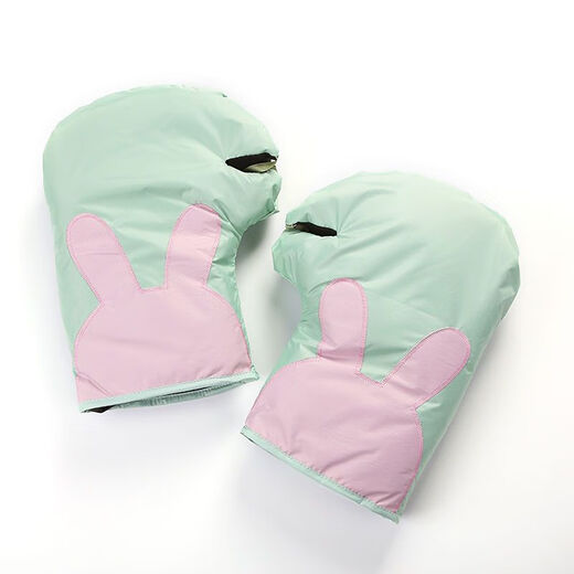 Yangpeng bicycle handlebar cover winter tram warm and rainproof electric bicycle windshield gloves cold-proof and waterproof thickened handlebar black ribbon handlebar cover (thickened version)