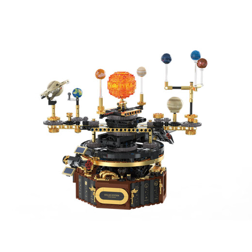 Compatible with Lego building block assembly Stem science experiment space rocket children's toys boys gift 6-12 years old electric rotating solar system/1098PCS