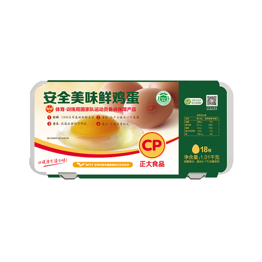 Chia Tai Food Antibiotic-Free Chia Tai Fresh Eggs 18 pieces 1.01kg Chia Tai Food Antibiotic-Free Chia Tai Fresh Eggs 18 pieces 1.01kg