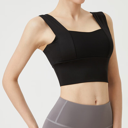 
Shercehman sports underwear women's shockproof gathering professional fitness running yoga anti-sagging bra beautiful back star black L