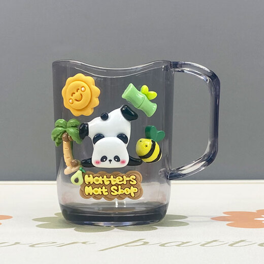 Пикап-кошка, красивая Culomi, милая детская чашка для полоскания рта, детская красивая чашка для чистки зубов Melody, перевернутая красная панда для девочек + 1 случайная зубная щетка