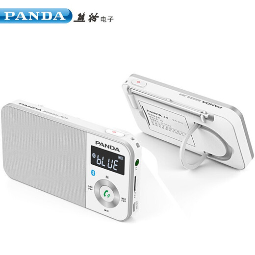 熊猫（PANDA） 6210收音机老年人充电式 插卡便携迷你袖珍蓝牙音箱TF卡锂电池老人广播半导体 白色