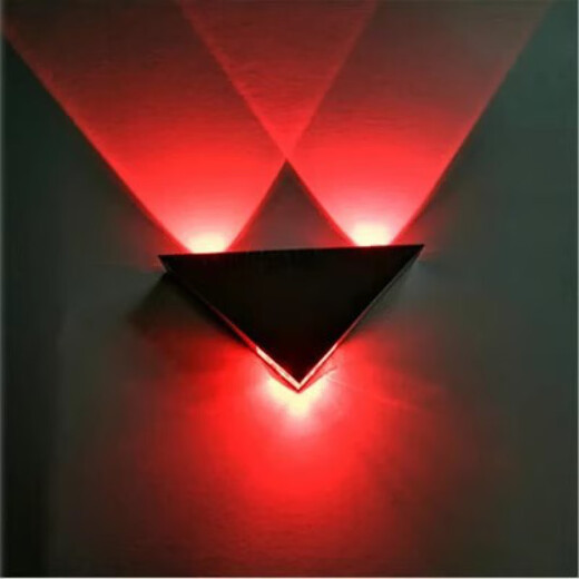 Yilin LED wall lamp modern simple creative corridor aisle bar club KTV background wall decoration colorful color-changing light 3W red light