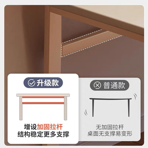 Shukeyijia computer desk desktop desk home bedroom study table student study table small apartment workbench corner desk cream white + white shelf 100*60