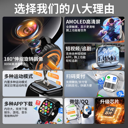 Gionee [S10max Cellular Top Edition] Smart Watch 5G Full Network Connect Ultra3 Card Watch Huaqiangbei Android App Erwachsener Studentinnen Sportler und Frauen leicht zucken Q