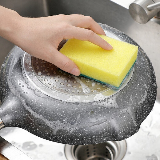 Jiaman sponge scouring pad cleaning brush kitchen pot and dishwashing tool absorbs water and removes grease sponge block dishcloth 10 pieces