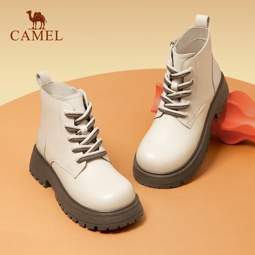 Camel (Kamel) Martin -Stiefel für Frauen im Herbst und Winter Neue komfortable Casual Women's Shoes Short Stiefel Britische Mango -Head Frauenstiefel LF222W7732 M White 36 36