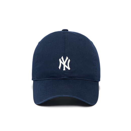 MLB official Yu Shuxin's same style for men and women, fashionable and versatile soft top baseball cap sun visor outdoor autumn CP77 New York Yankees/Navy Blue One Size
