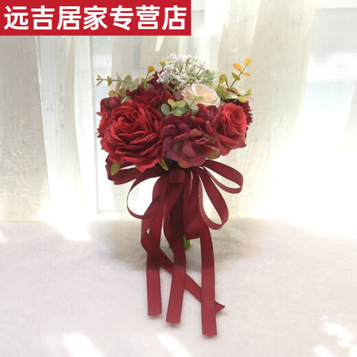 手捧花新娘结婚韩式婚礼花球婚纱照捧花假花伴娘拍照道具花束仿真 主图款