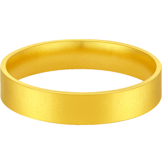 CHINA GOLD gold ring men's plain ring wide solid ring women's wedding and engagement couple's ring as a birthday gift for boyfriend, 18 rings, about 5.2g